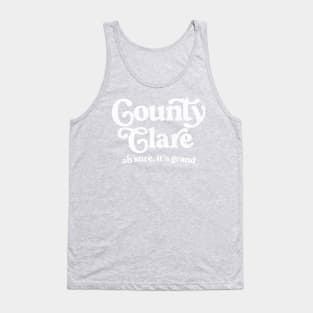 County Clare / Original Humorous Retro Typography Design Tank Top